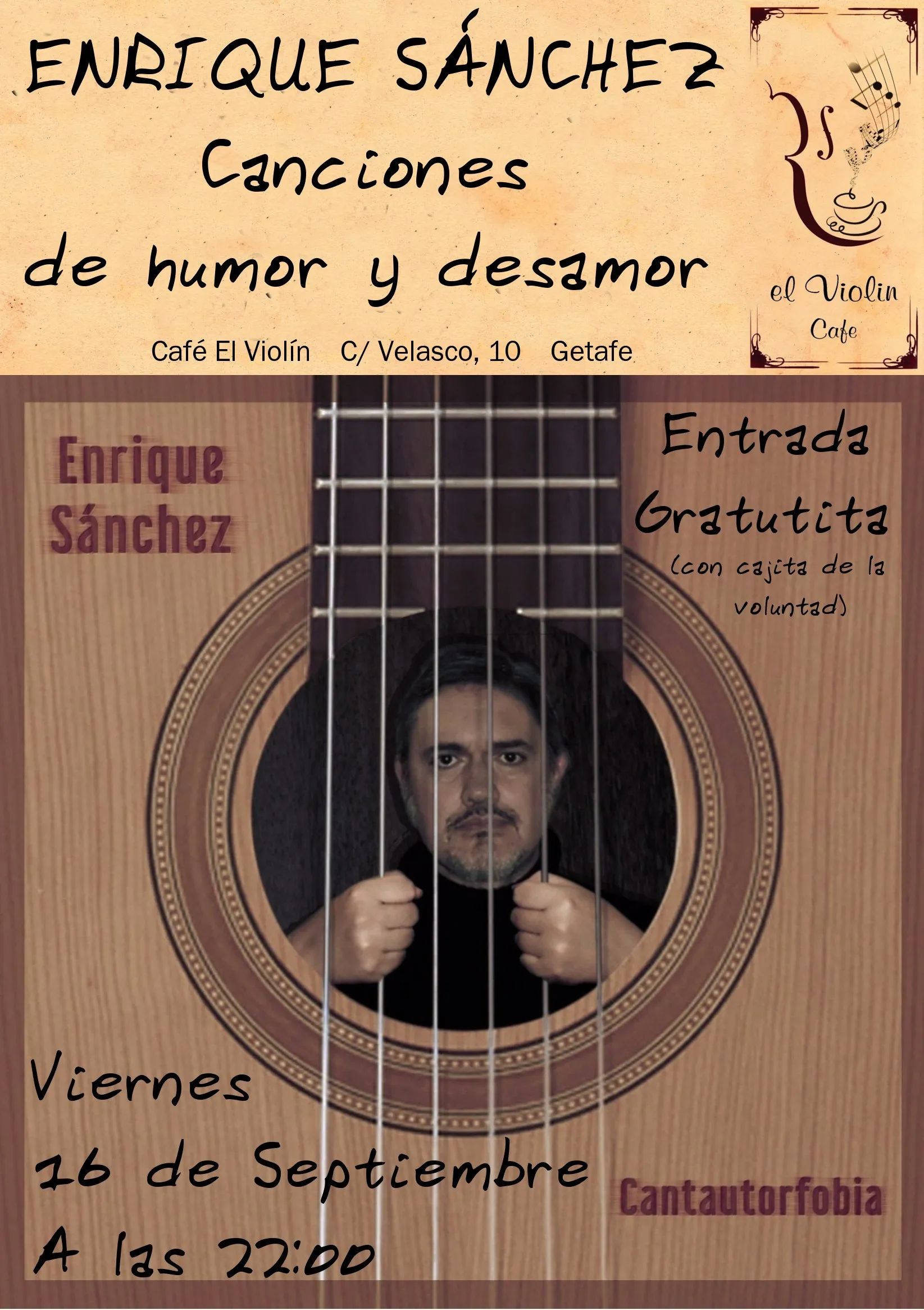 Concierto Enrique Sánchez humor y desamor