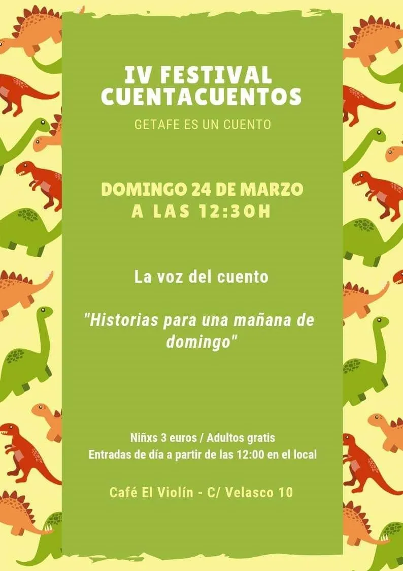 Cuenta cuentos, domingo 24.03.2019 a las 12:30